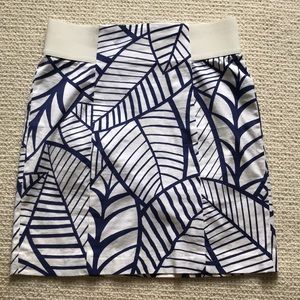 J. McLaughlin Palm Tree Leaves Patterned Skirt